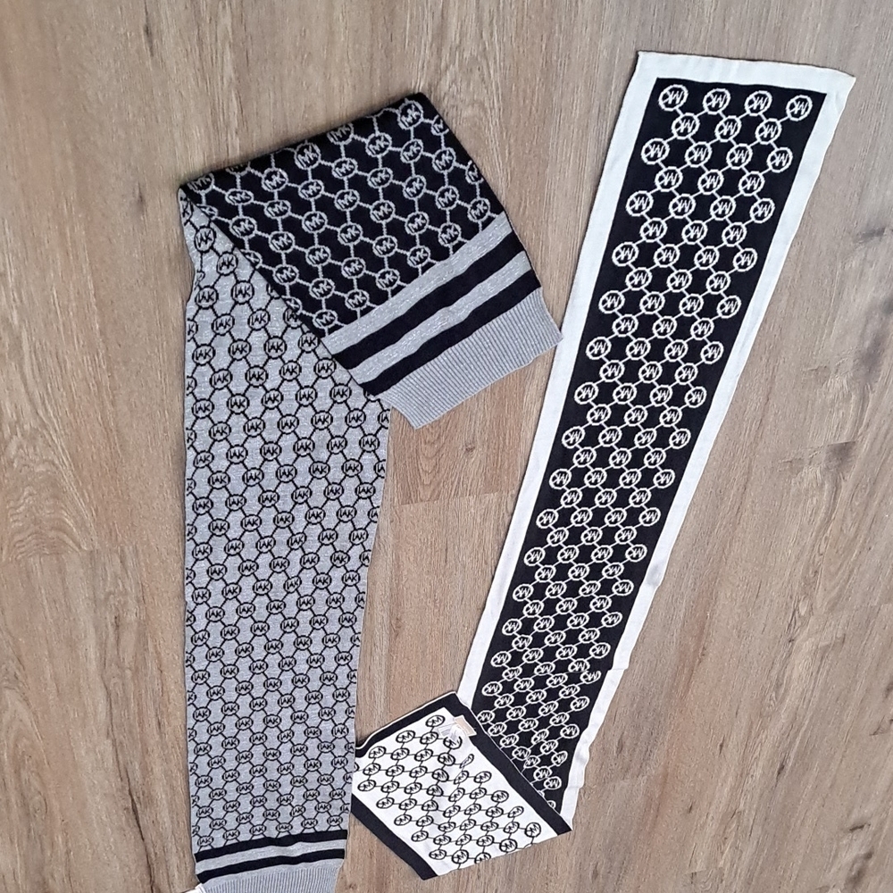 Michael Kors Black pattern Scarfs